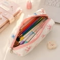 thumbnail image 6 of Bow Pencil Case Cute Pencil Pouch Soft Storage Bag Aesthetic Pattern Gift Makeup Pouch Cosmetic Bag for Women Adults Blue Pink, 6 of 7