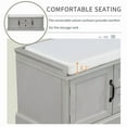 thumbnail image 6 of Bellemave Entry Storage Bench with Cushion, Shoe Bench with 2 Drawers and 2 Cabinets, Wooden Organizer Storage Bench for Entry/Bedroom/Closet/ Living Room/Hallway（Gray Wash）, 6 of 8