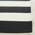thumbnail image 3 of SAFAVIEH Montauk Saranna Striped Cotton Area Rug, Black/Ivory, 6' x 6' Square, 3 of 5