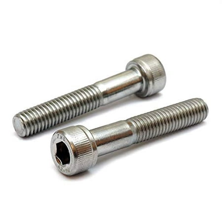 (10) M4-0.70 x 45mm (PT) - Socket Head Cap Screws, Stainless Steel Grade A2 (18-8), DIN 912 / ISO 4762, Hex (Allen) Key Drive - MonsterBolts (10, M4 x