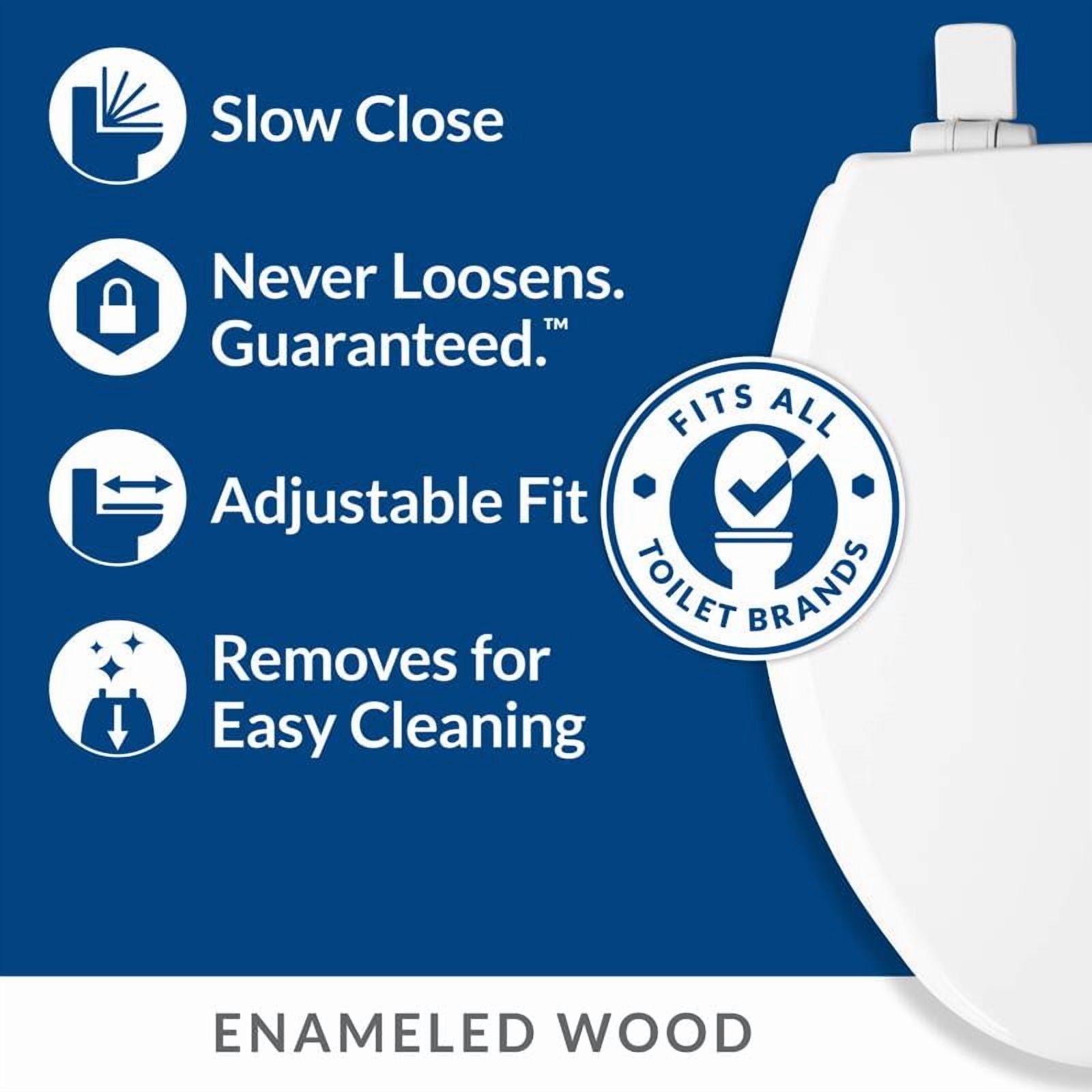 Mayfair Slow Close Round White Molded Wood Toilet Seat