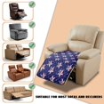 thumbnail image 6 of ZIATUBLES Navy Blue American Flag Star Printed Recliner Chair Cover, Universal Polyester Sofa Seat Cushion Cover with Side Flaps for Secure Fit, Washable Furniture Protector for Living Room, 6 of 8