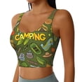 thumbnail image 2 of Balery Camping 1 Sujetadores deportivos con espalda cruzada para mujer, acolchados, sin costuras, de alto impacto, ideales para yoga, gimnasio, entrenamiento y fitness.-X-Large, 2 of 8