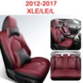 thumbnail image 3 of Fundas de asiento de coche personalizadas para Toyota Camry 2012 2013 2014 2015 2016 2017 con reposacabezas y almohada para el cuello, funda protectora para asiento de coche, 3 of 5