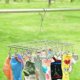 thumbnail image 5 of Tendedero de acero inoxidable, percha multiusos que ahorra espacio con panel giratorio y gancho resistente al viento, 5 of 5