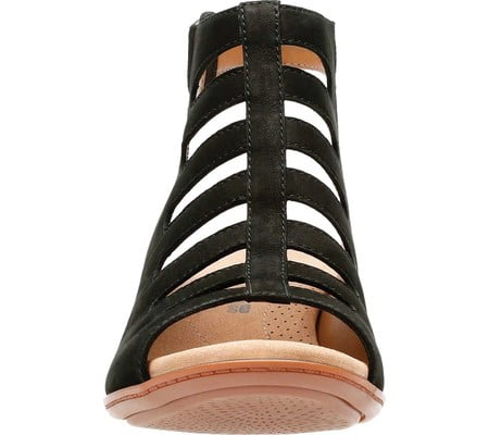 Clarks, ブラックヌバック, 8.5 US Wide Clarks Women's Carleigh Ray Oxford, 並行輸入品 Clarks 26133836: Women\u0027s Valarie Shelly Black Nubuck Heeled Sandal (8.5  Wide US Women)