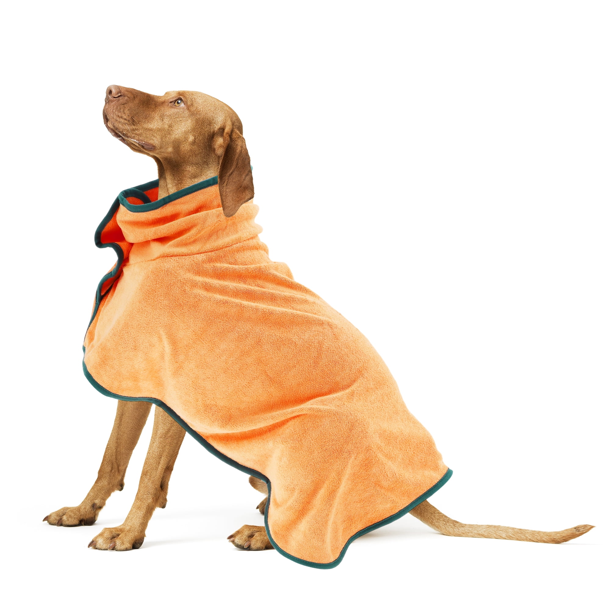 Unique Bargains Dog Bathrobe Soft Pet Towel Absorbent Coat for Cats and Dogs M Orange