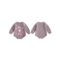 thumbnail image 3 of Aojekbee Baby Girls Boys Sweatshirts Rompers Halloween Clothes Letter Ghost Print Long Sleeve Toddler Fall Bodysuits, 3 of 10