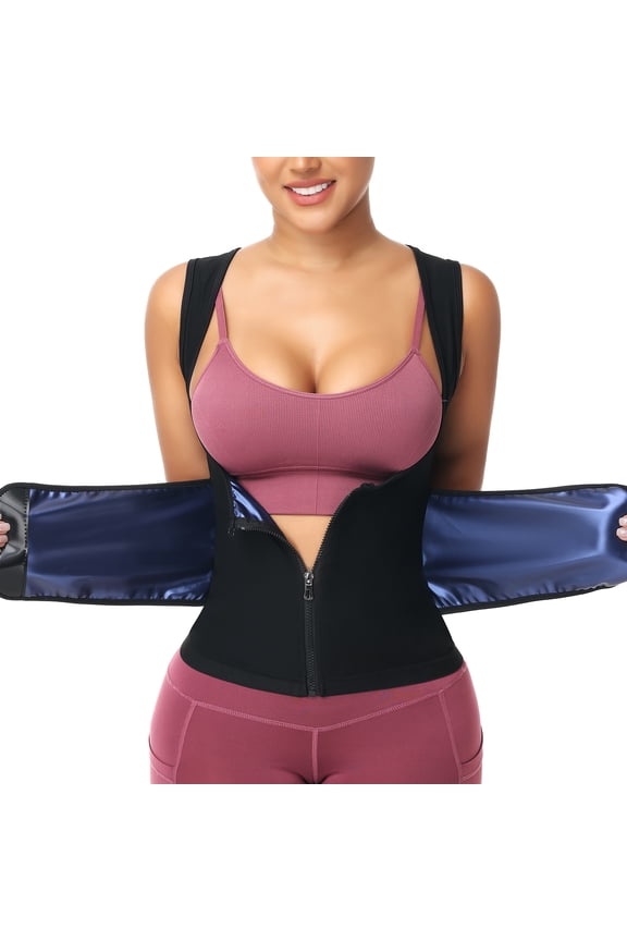 Women's Hot Sauna Workout Waist Trainer Vest Corset Trimmer Belt Sweat Slimming Body Shaper
