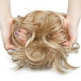 thumbnail image 3 of Ealicere Messy Bun - Synthetic Extension Piece Scrunchies with Elastic Rubber Band Scrunchies Extensions Hair Pieces for Women（Honey Blonde Mix Bleach Blonde）, 3 of 6