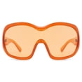 thumbnail image 1 of Gafas de Sol TYA Oversize en Forma de Escudo Naranja para Mujer y Hombre, 1 of 9