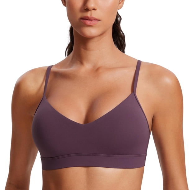 Top deportivo Butterluxe sin costuras con relleno CRZ YOGA morado talla L