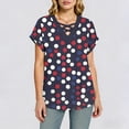 thumbnail image 4 of YUGYXL Short Sleeve Shirts for Women Spring Tops for Women V Neck Criss Cross Tees Womens Summer Tops Black Top XXL, 4 of 9