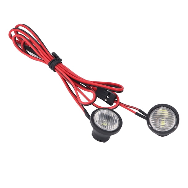 Foco LED RC Para Coche, Lámpara Delantera Para Axial SCX10 90046 Redcat, Faro Delantero De Alto Brillo Con 2 LED, Compatible Con Wraith RR10, MST