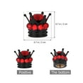 thumbnail image 2 of Shisuyan 4pcs Crystal Crown Car Tyre Practical Tire Car Cover (Black, Red), 2 of 9