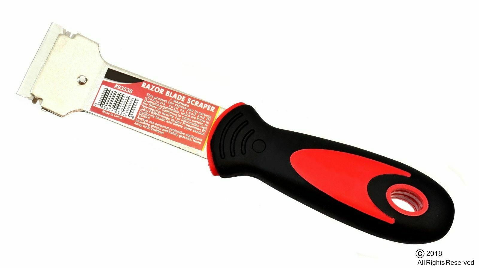Razor Blade Scraper Stainless with Soft Grip Handle