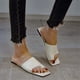 thumbnail image 4 of Verano Mujer Moda Color sólido Zapatillas Sandalias planas Playa Zapatos al aire libre Wmkox8yii  hj789, 4 of 8