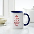 thumbnail image 6 of CafePress - Keep Calm And Carry On Red Mug Front+Back - 11 oz Ceramic Mug - Novelty Coffee Tea Cup, 6 of 6
