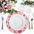 thumbnail image 4 of Ryvnso Loving Heart Round Plate Mats Dining Table Placemat Set of 4 for Holiday Decoration, 4 of 7