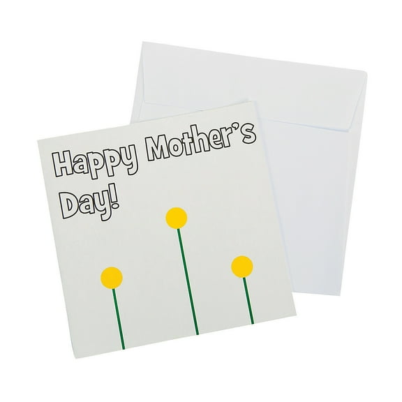 Thumbprint Mother'S Day Card Craft Kit- Craft Kits - 12 Pieces