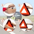 thumbnail image 2 of AYKRM Car Warning Triangle Heavy Reflective Warning Road Safety Triangle Kit Suitable for car Breakdown and Temporary Parking on The Road., 2 of 5