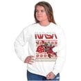 thumbnail image 3 of Ugly Christmas Pattern NASA Santa Unisex Plus Size Sweatshirt Brisco Brands 3X, 3 of 5