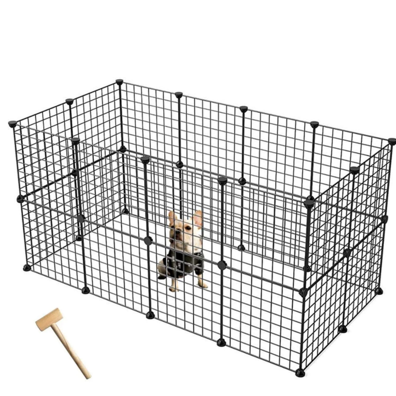 DIY Metal Animal Playpen Foldable Pet Playpen Yard Dogs Cage Indoor