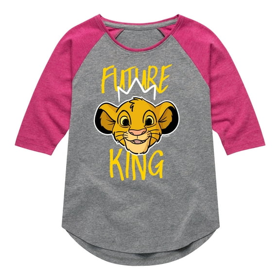 The Lion King - Future King - Simba - Toddler & Youth Girls Raglan Graphic T-Shirt