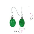 thumbnail image 4 of Bling Jewelry Womens Bali Green Jade Oval Gemstone Drop Earrings .925Sterling Silver, 4 of 4