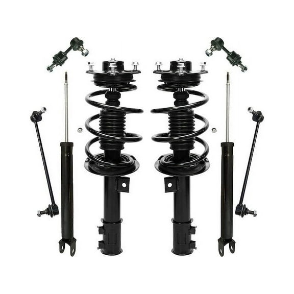 Front and Rear Shock Strut Coil Spring Sway Bar Link Kit - Compatible with 2011 Hyundai Sonata
