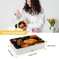 thumbnail image 5 of Thanksgiving Portable PU Leather Earring Holder with Removable Compartment, Necklace Organizer, Display Case, and Storage Box, 5 of 6