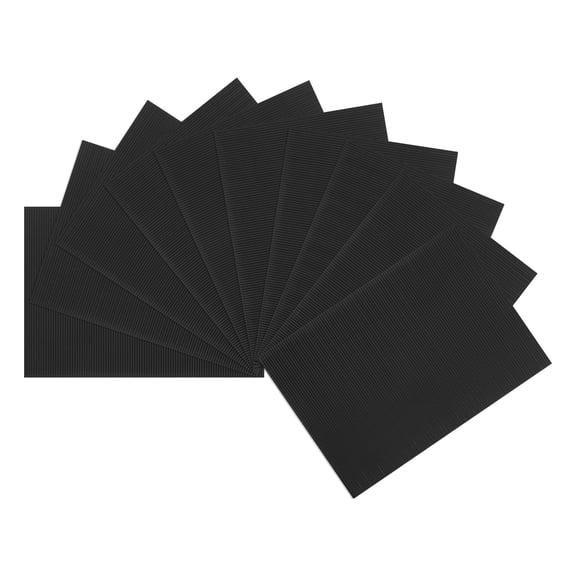 10pcs Corrugated Cardboard Paper Sheets,Black,14inch x 10inch
