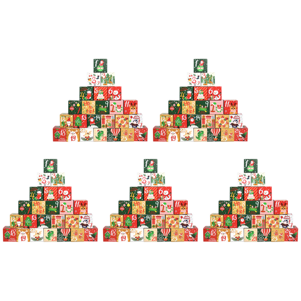 Caja Regalo 24 Piezas Cuenta Regresiva Calendario Adviento Navideño Regalos para (B)
