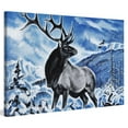 thumbnail image 2 of "The Last Elk" Painting Print on Wrapped Canvas, 2 of 7