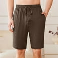 thumbnail image 4 of CaiJunJia George Men's Shorts Comfortable Cotton Workout Shorts Elastic Waist Running Shorts with Pockets, 4 of 6