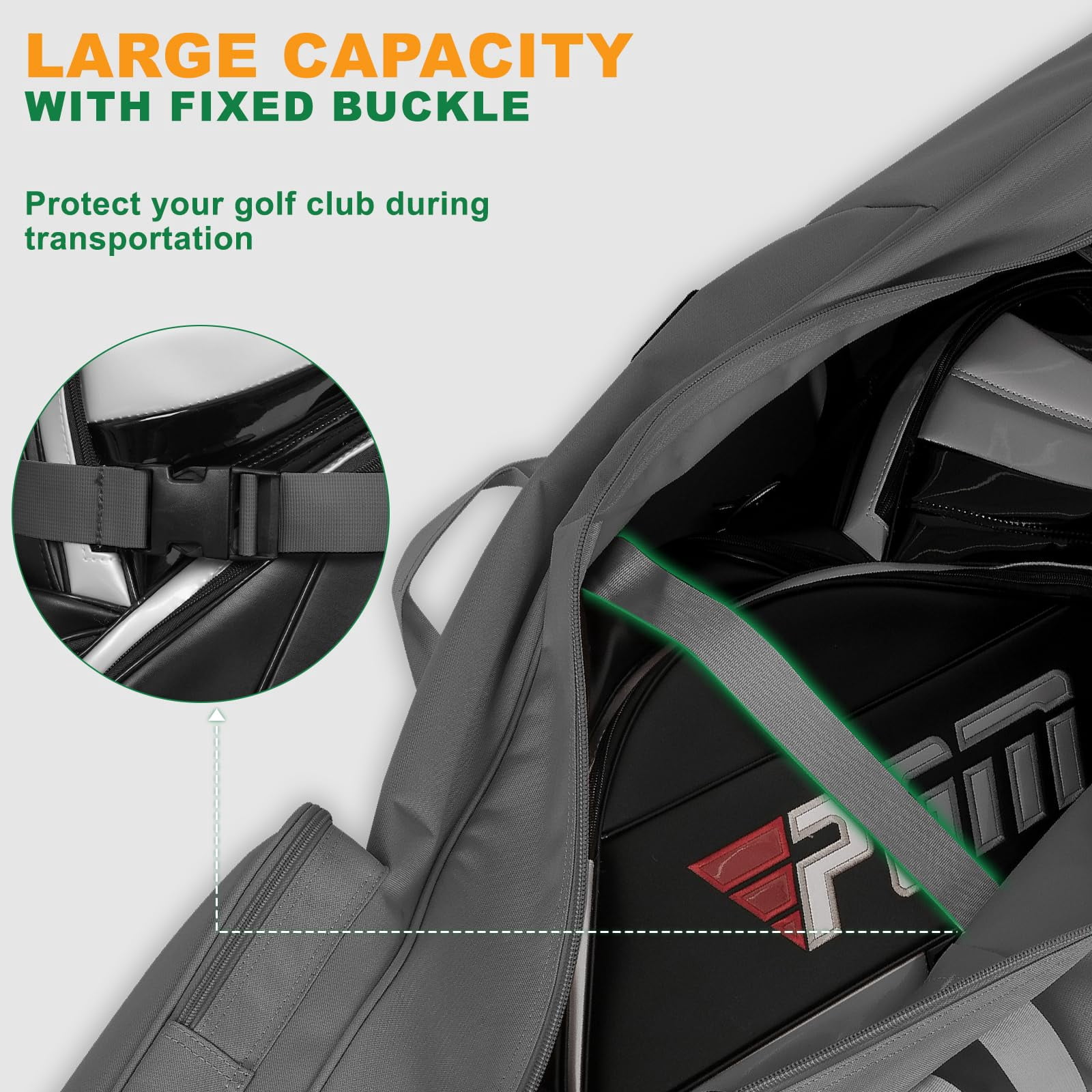 Golf Travel Bags For Airlines - 900d Heavy Duty Tear-resistant Oxford  Lightweight Foldable Design & Detachable Shoulder Strap Club Case Budget Friendly Traveling Gear Covers