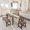 Walnut A, variant on Modern Extendable Office Dining Table Set – 63 Inch, Seats 4-8, 2 Long & 2 Short Benches, Space-Saving Metal Frame, Walnut Color Plate + Black Iron Frame, +2 Long and 2 Short Wooden Benches