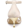 thumbnail image 3 of BLISSFUL STEP Women's Satin Rhinestone Stiletto Heel Sandals, 3 of 6