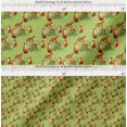 thumbnail image 2 of Soimoi Green Cotton Voile Fabric Tree Stump & Fox Animal Decor Fabric Printed Yard 42 Inch Wide, 2 of 7