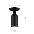 thumbnail image 2 of 52598BK Kichler Lighting Sisu - 1 Light Semi-Flush Mount-9 Inches Tall and 5 Inches Wide-Black Finish, 2 of 3