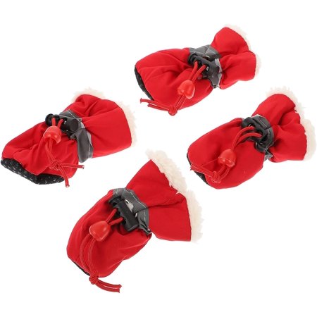 4Pcs/ Set Pet Dog Shoes Dog Boots for Large Dogs Dog Socks cat Socks Dog paw Protection Dog Boots for Small Dogs Winter Small Dog Shoes Dog Booties Shoes for Dogs Boots for DogsBoots