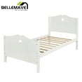 thumbnail image 6 of Bellemave White Wood Twin Size Platform Bed with Headboard, Footboard and Wood Slats, Cute Twin Size  Wood Platform Bed Frame for Bedroom, 6 of 9