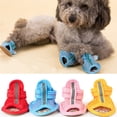 thumbnail image 1 of D-GROEE 4Pcs Mesh Dog Shoes Pet Boots, Breathable Dog Shoes for Small Doggy, Pet Sandals with Anti-Slip Rubber Sole , Durable Pet Paw Protector for Hot Pavement, 1 of 7