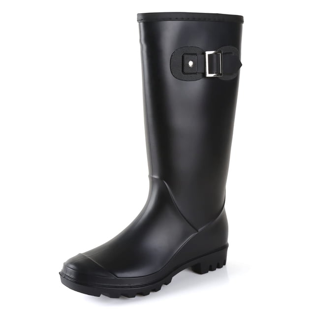 Botas de lluvia para mujer, botas de goma impermeables, transpirables