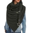 thumbnail image 1 of DPTALR Women's Winter Solid Color Star Decoration Retro Style Warm Scarf, 1 of 2