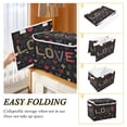 thumbnail image 3 of Iauyy Large Storage Box with Lid - Foldable Home Storage Bins for Clothes Toy Holiday Decor, “love” Pattern (42*32*30cm), 3 of 6