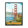 thumbnail image 2 of Stupell Industries Explore California Water Bridge Distant Meadows Scenery Graphic Art Gray Framed Art Print Wall Art, Design by David Owens Illustration, 2 of 5