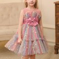 thumbnail image 2 of Baby Girls Tutu Dress Summer Sleeveless Backless Princess Birthday Party Dresses Sequin Ruffle Tulle Bowknot Sundress Pink 2-3 Years, 2 of 7