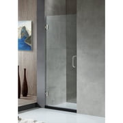 SWCORP Passion Series 24 in. by 72 in. Frameless Hinged Shower Door in Brushed Nickel with Handle