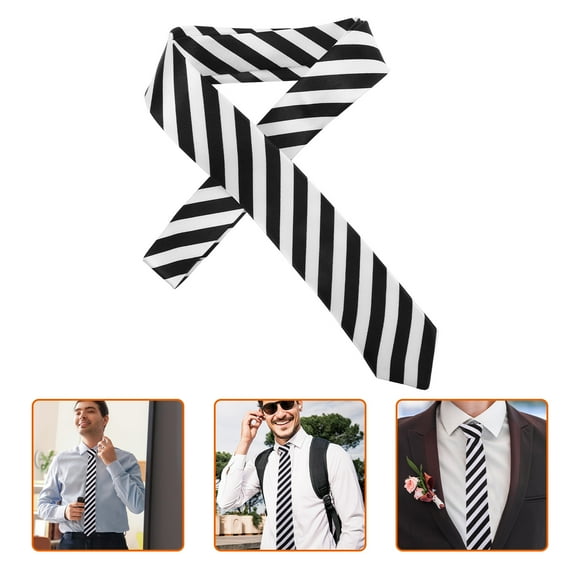 PBPBOX Men Tie Striped Necktie Polyester 1Pack in Multi for Dinners Confidence Boosting